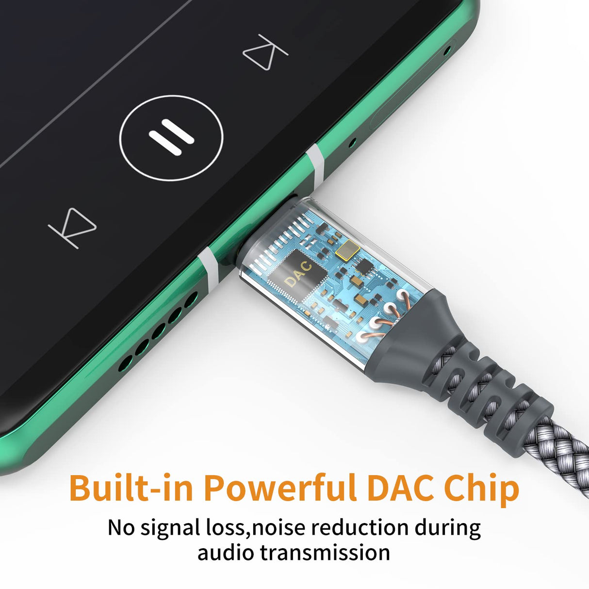 Cable de audio USB C a 2 RCA 6.6 pies tipo C a RCA macho