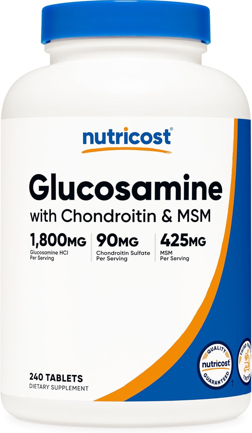 Nutricost Glucosamina 1800mg con Condroitina y MSM 240 Tabletas