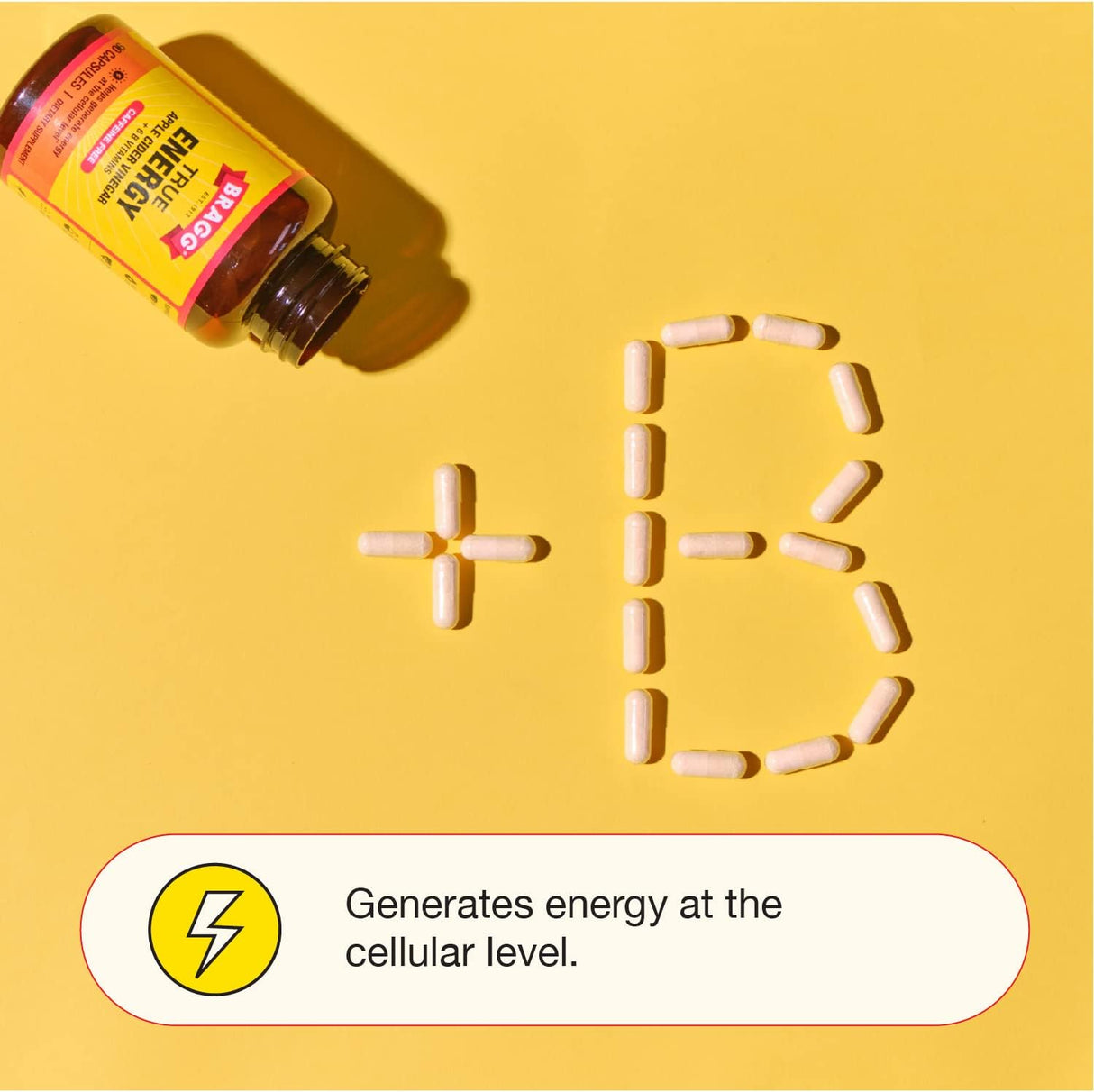 Bragg Cápsulas de vinagre de sidra de manzana, 6 vitaminas