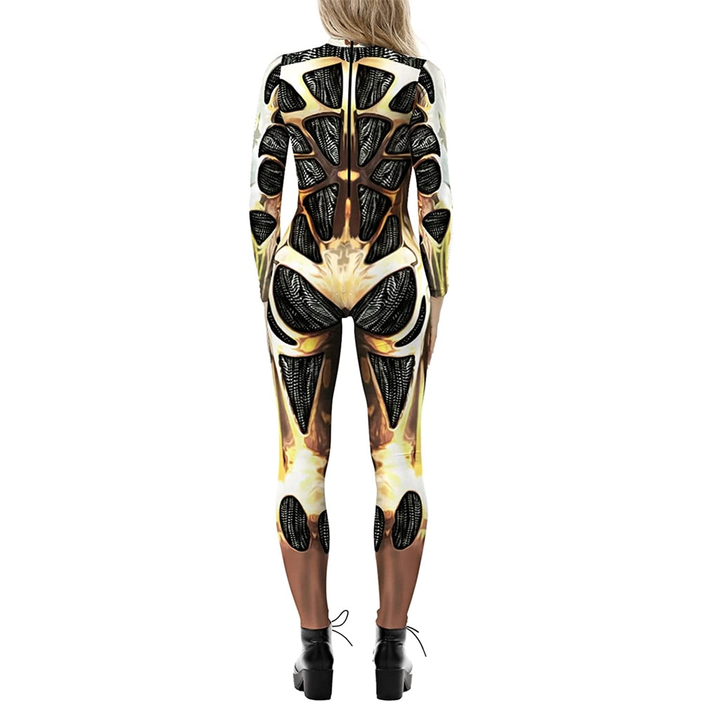 Disfraces ajustadode esqueleto para mujer talla S