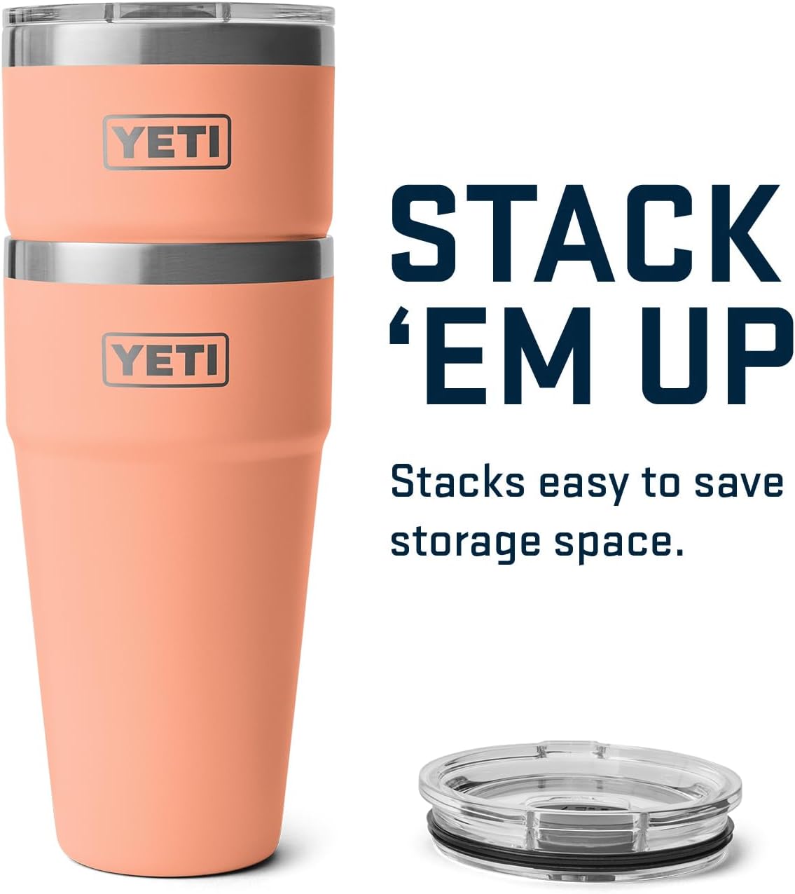 Vaso YETI Rambler 30 oz, Acero Inoxidable, Melocotón