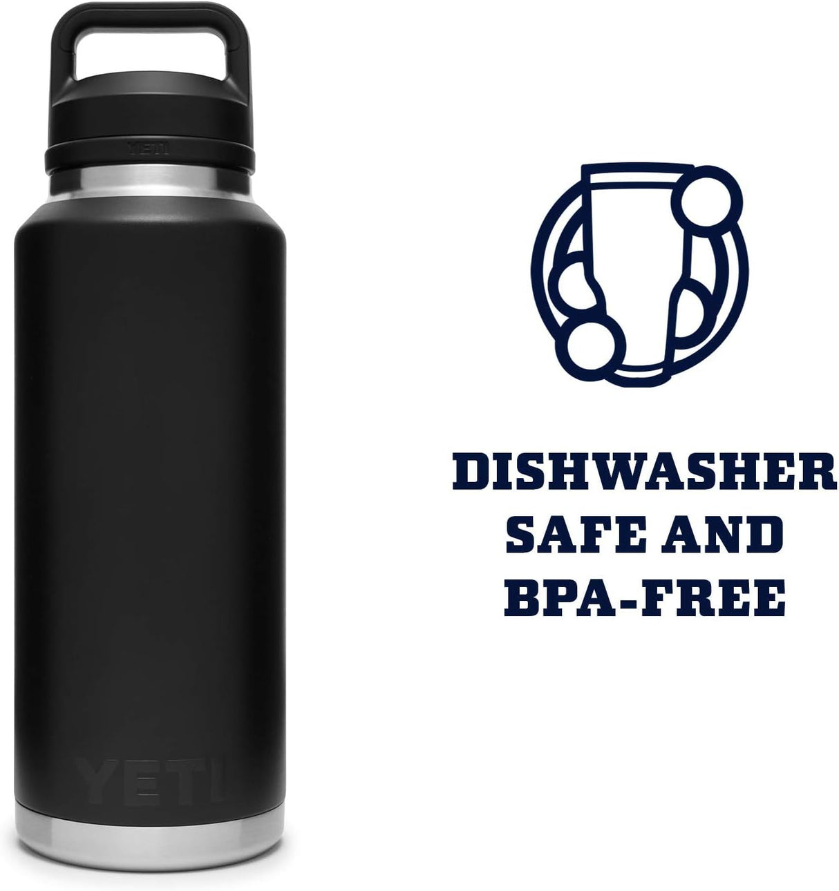 Botella YETI Rambler 46 oz, Acero Inoxidable, Aislada al Vacío