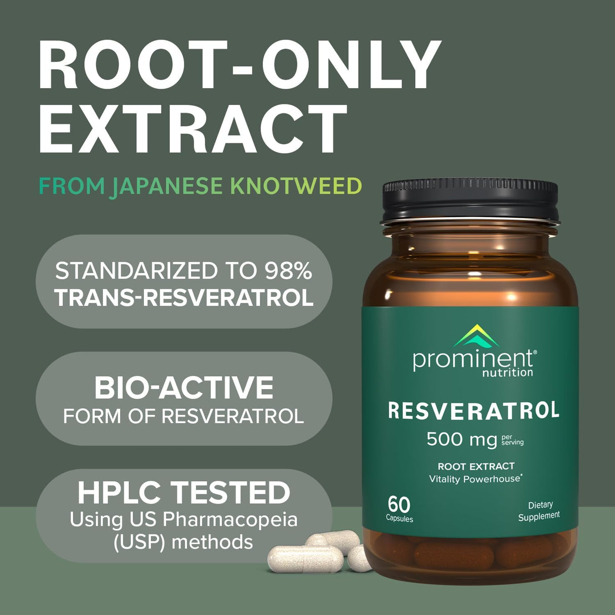 Suplemento Resveratrol Trans-resveratrol 98% puro japonés