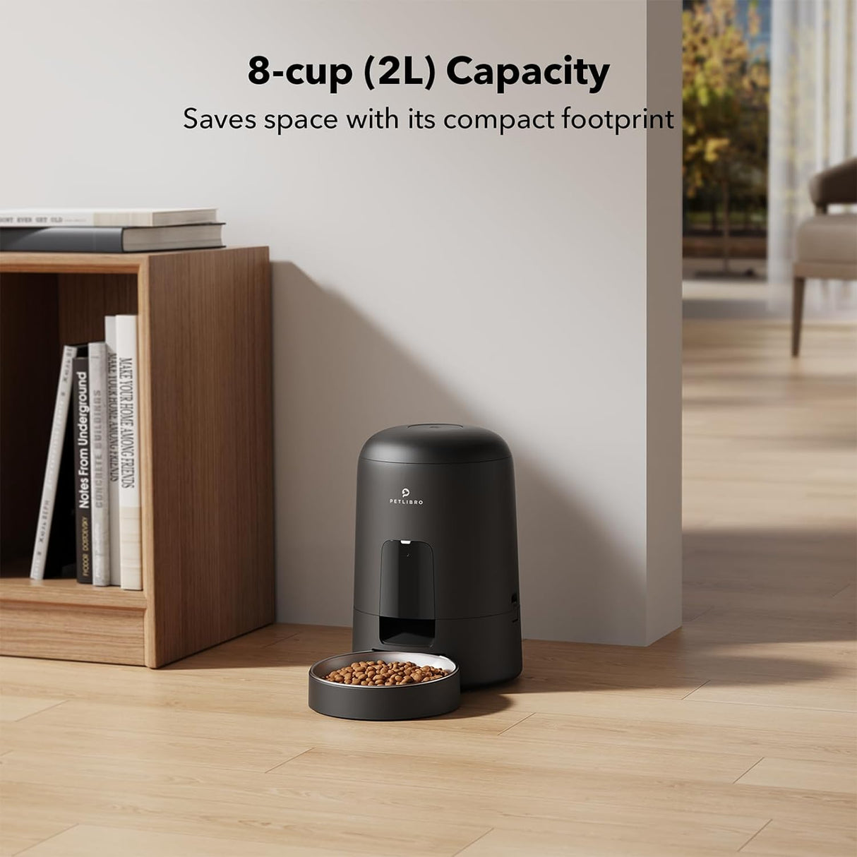 Comedero automático para gatos, Negro PLAF008 PETLIBRO