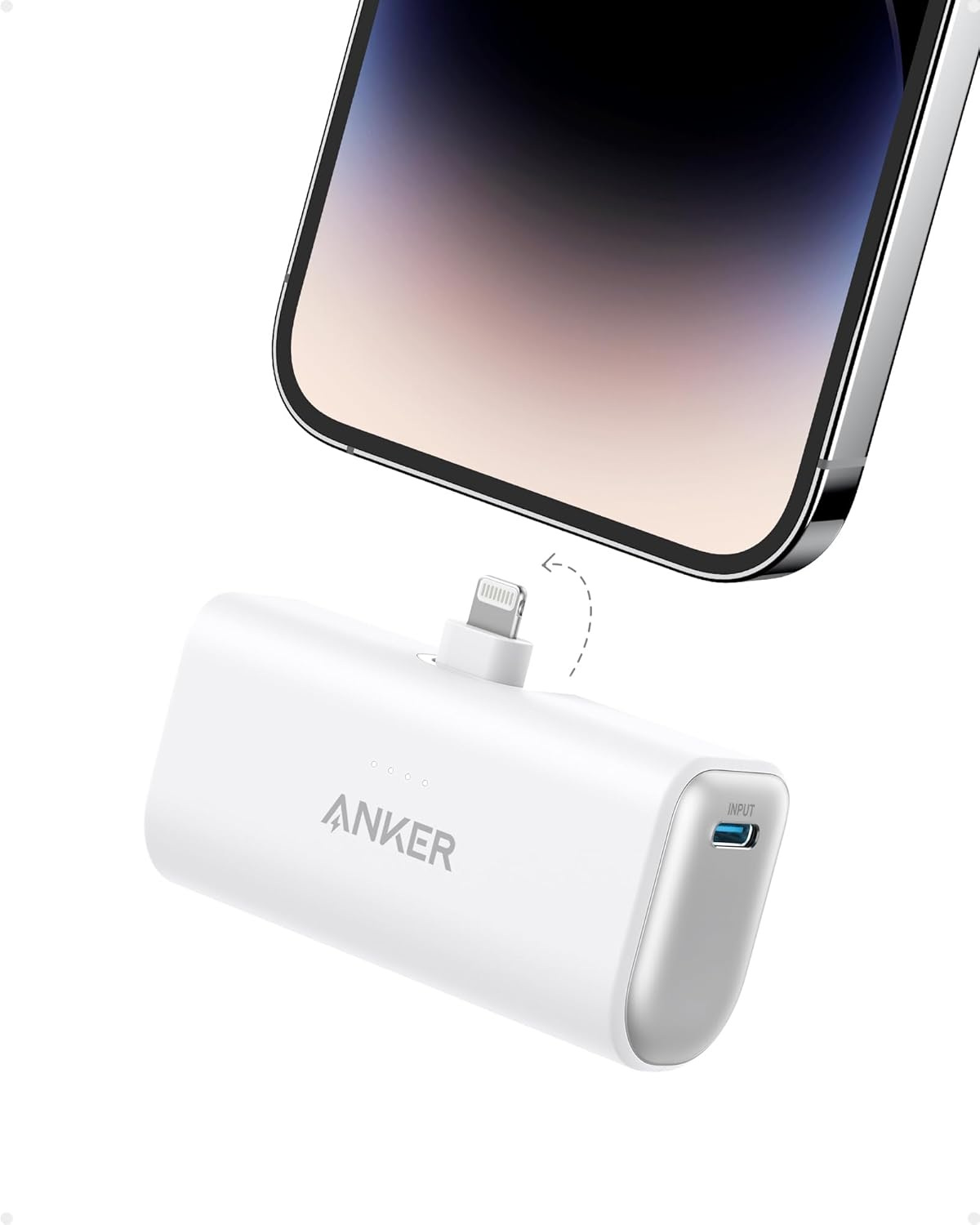 Cargador portátil nano batería externa de 5.000 mAh blanco