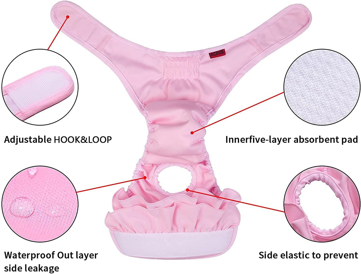 Pañales para perras, pañales para perras, altamente absorbentes, para perras