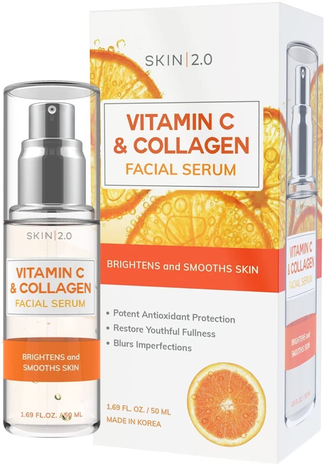 Sérum Facial Vitamina C y Colágeno - Antiarrugas y Antiacné