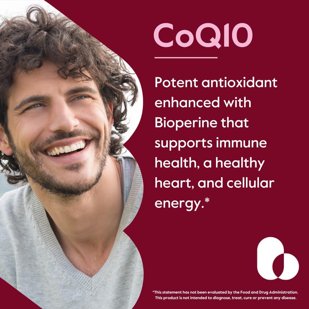BESTVITE CoQ10 600mg Vegano con Bioperine - 60 Cápsulas