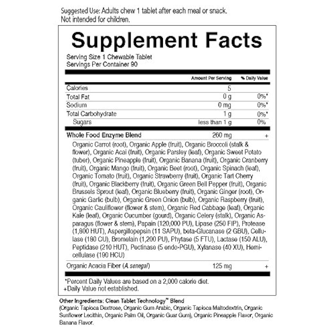 Garden of Life suplemento de enzimas masticables orgánicas - Dr. Enzymes Organic Digest+, 90 comprimidos masticables