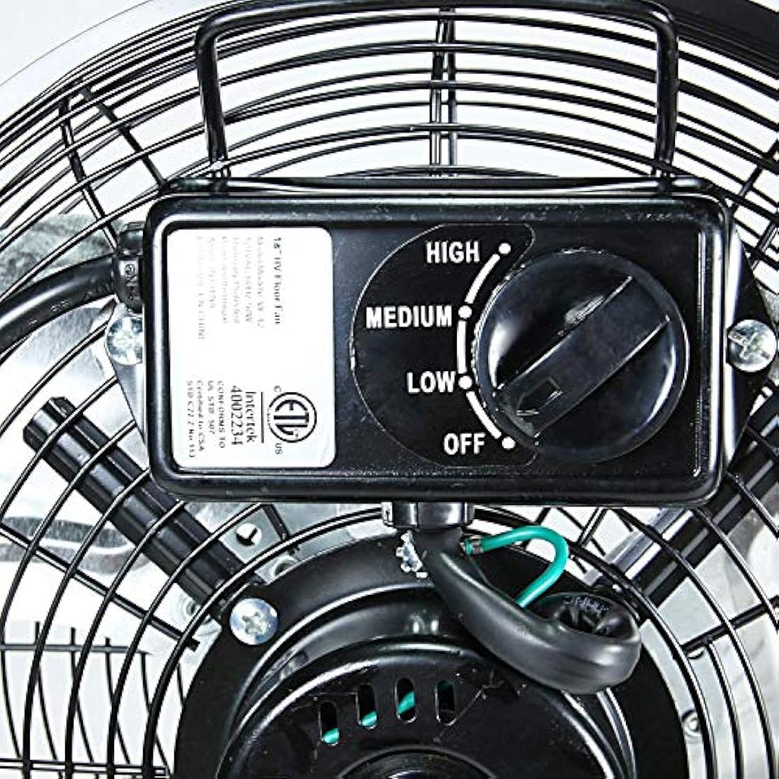 Ventilador Simple Deluxe, Negro, 12 pulgadas