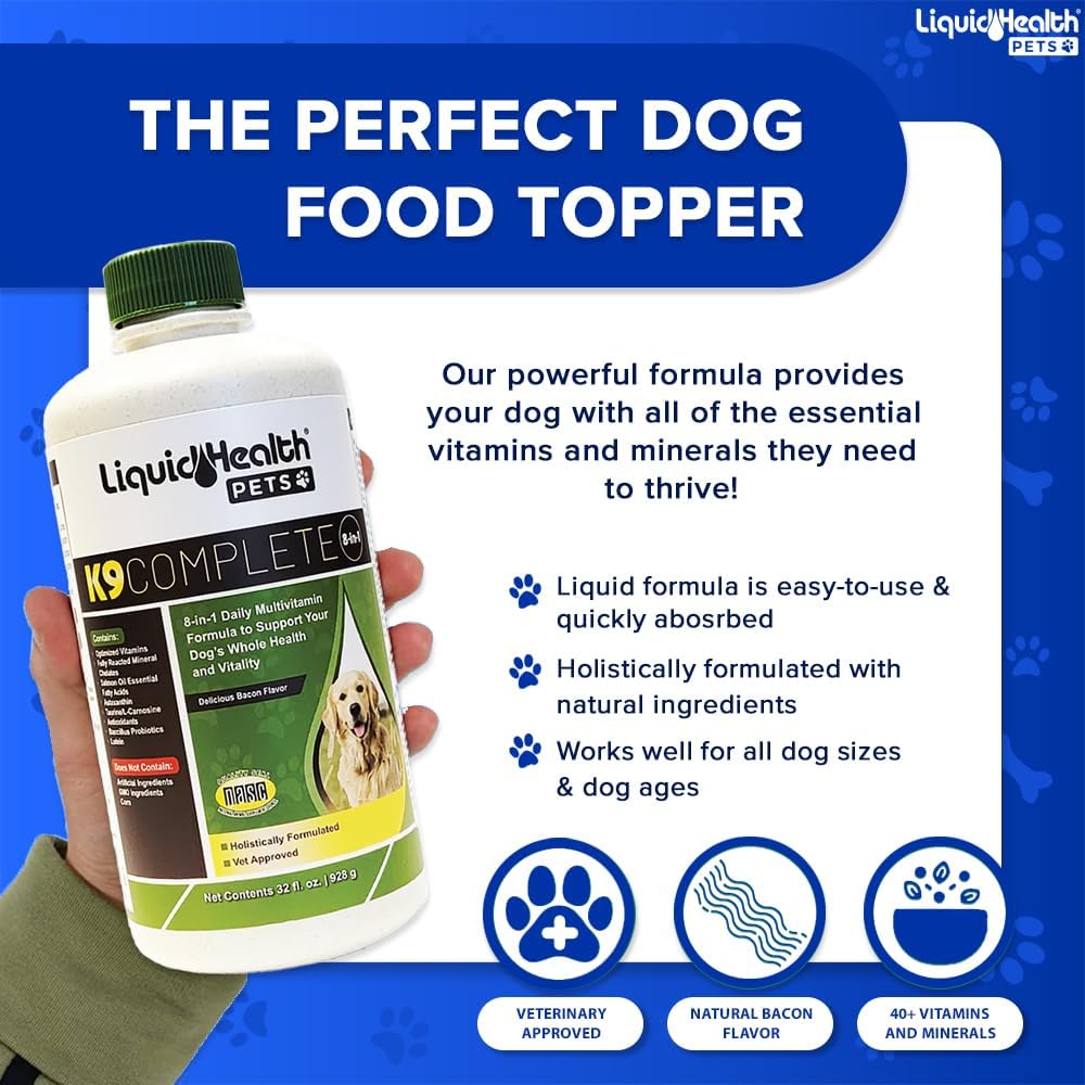 Multivitamínico líquido 8 en 1 para perros y cachorros K9