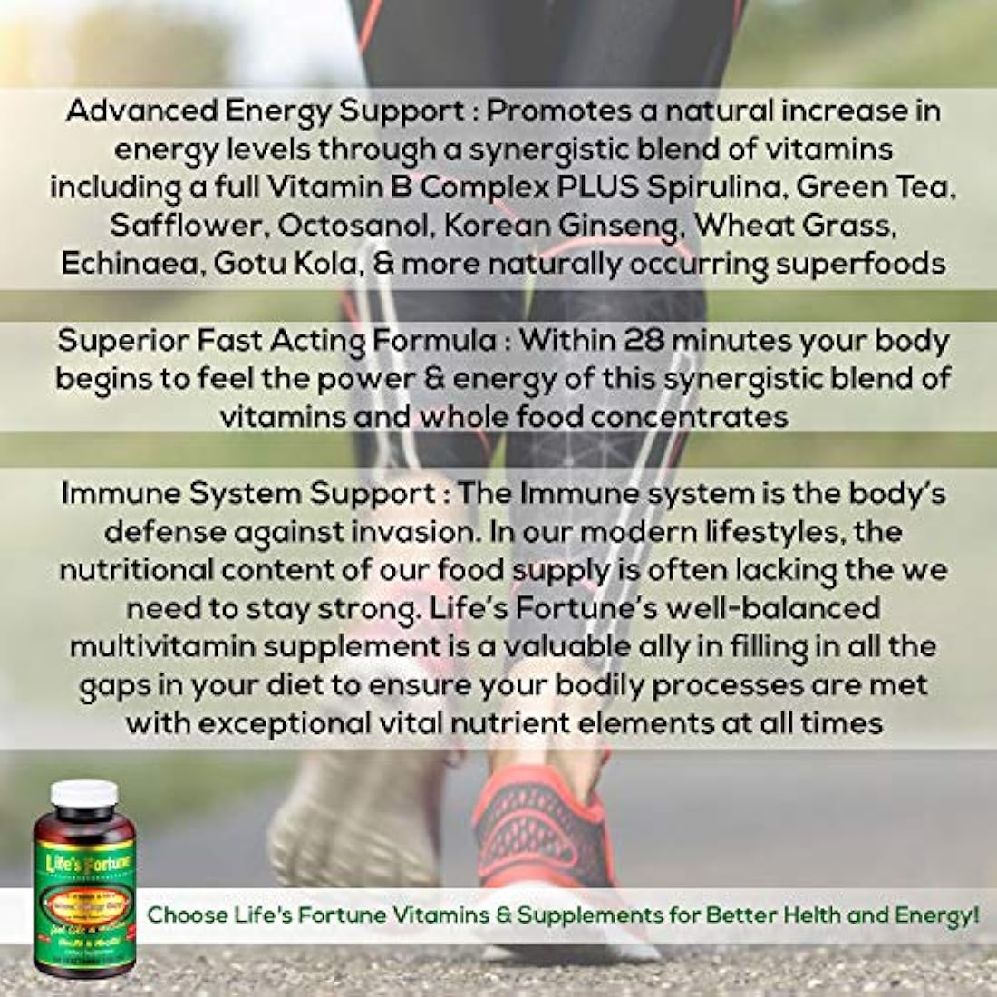 multi vitamínico y mineral fuente de energía natural