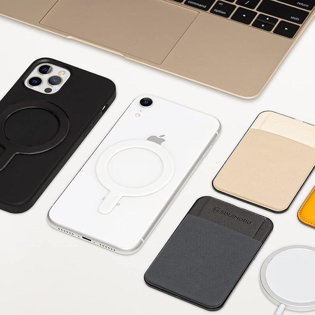 Sinjimoru Placa magnética de anillo para calcomanías MagSafe