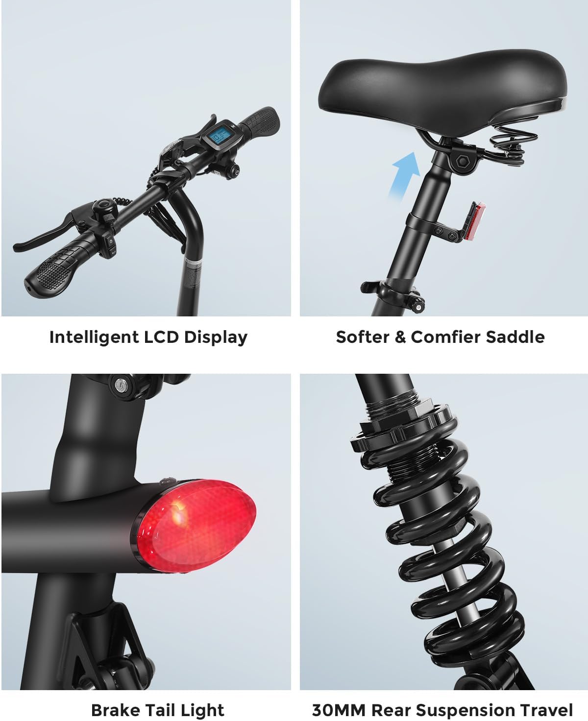 Bicicleta Eléctrica Plegable ANCHEER 350W, 22MPH, Modelo 14