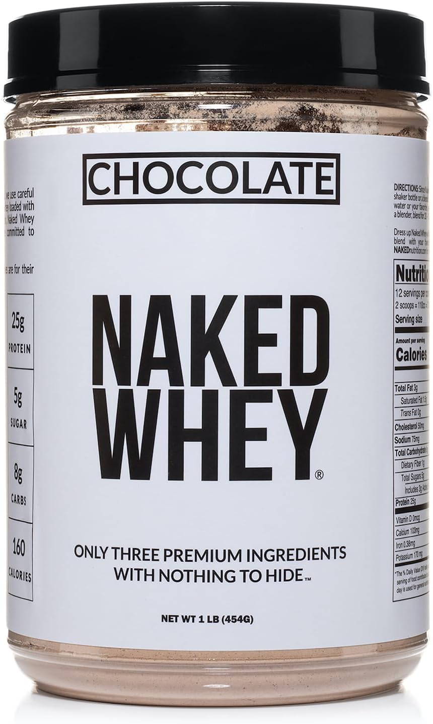 Proteína de Suero Naked Whey 1LB - Natural, Orgánica, Sin GMO