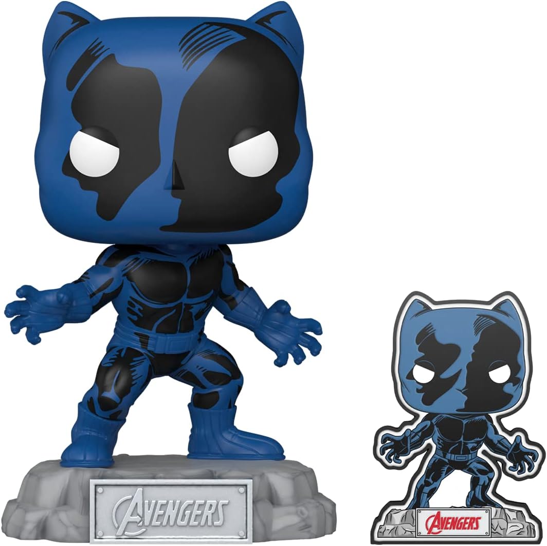 Funko Pop! & Pin: Black Panther, Avengers 60 Aniversario, Exclusivo