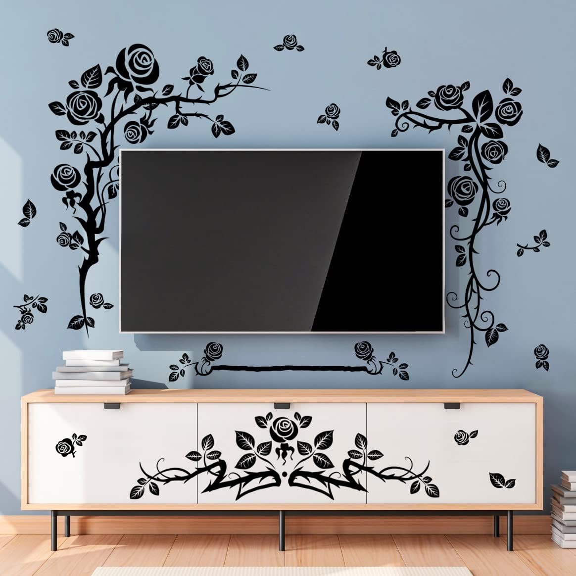 Vinilos 3D Flores Pared Amaonm, Decoración Removible para Hogar