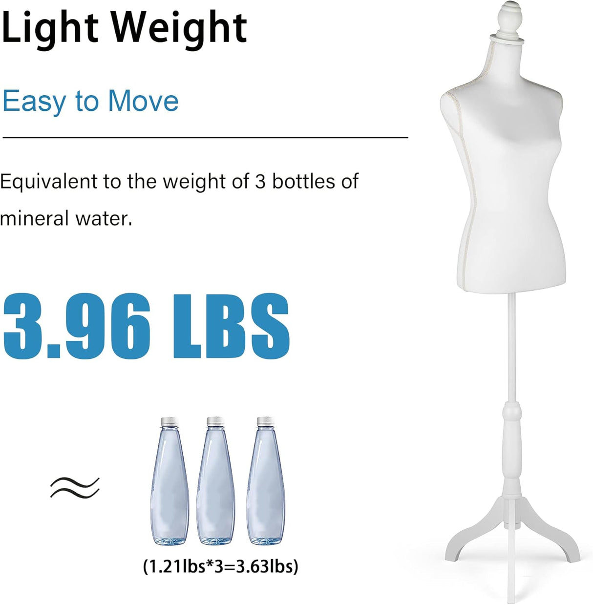 Maniquí HOMBOUR Ajustable, Torso para Costura y Exhibición