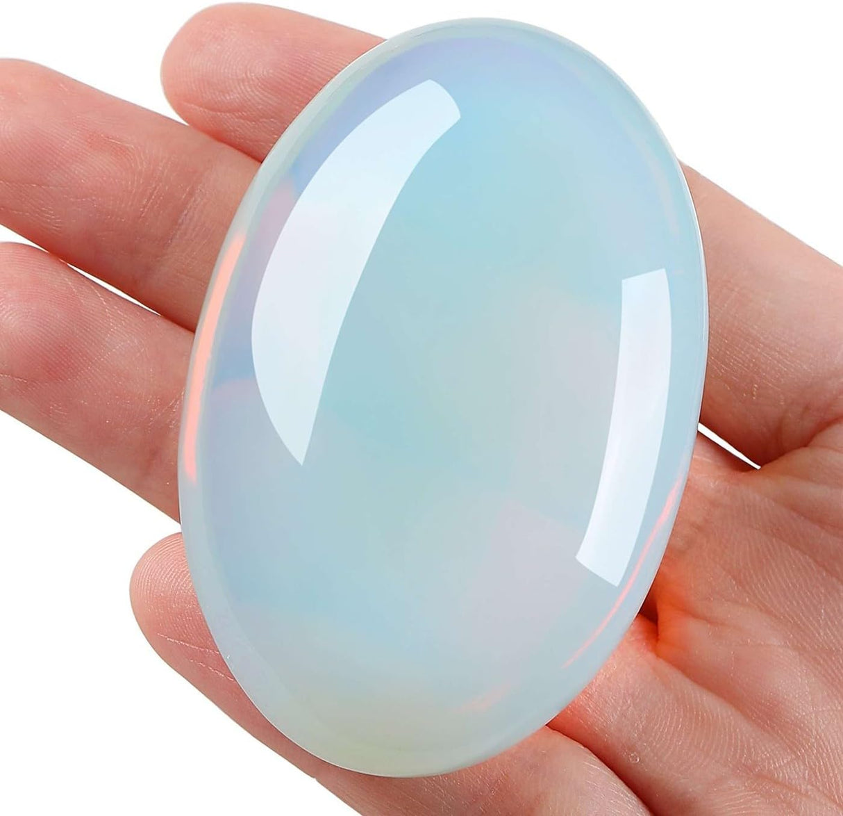 Piedra de palma grande de ópalo, curación y relajación.