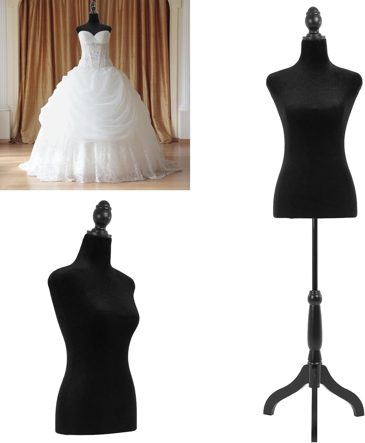 Maniquí Torso Ajustable BLKMTY para Costura y Exhibición 49-63