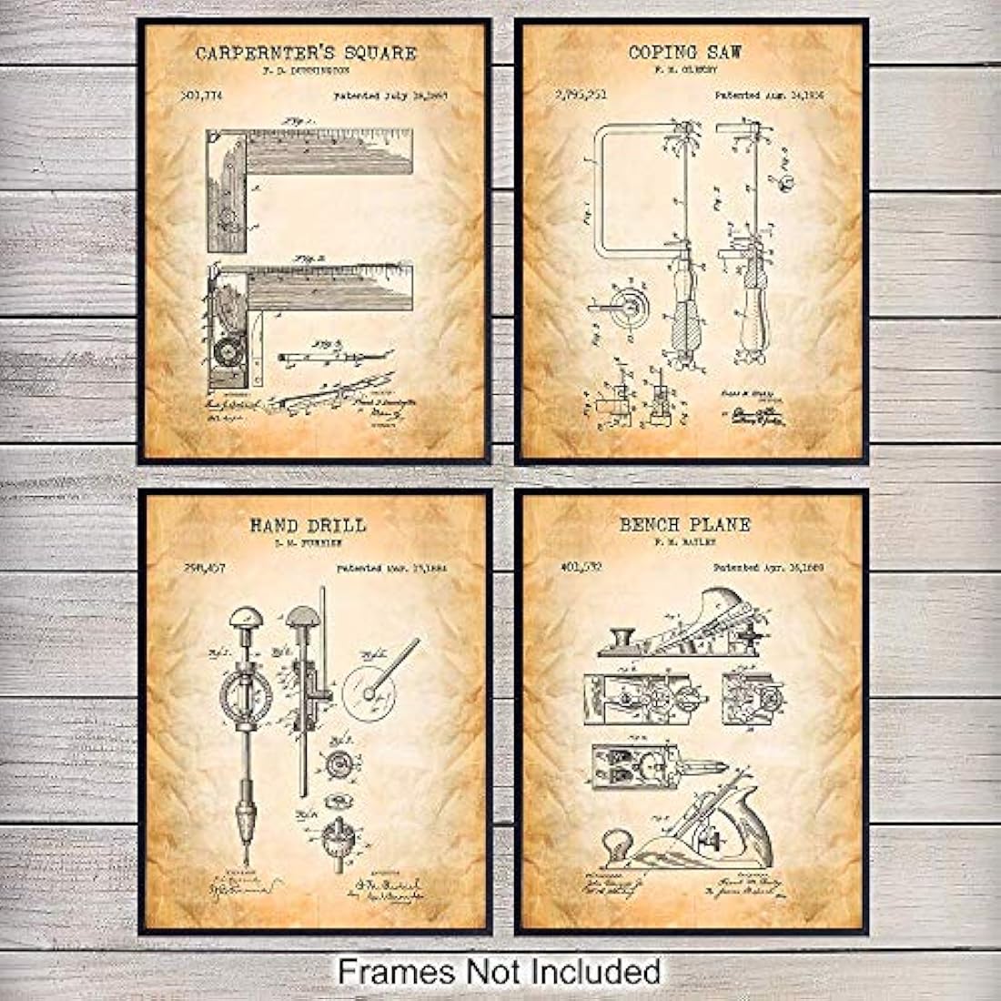 Conjunto de póster de arte de pared Decoración rústica 8x10