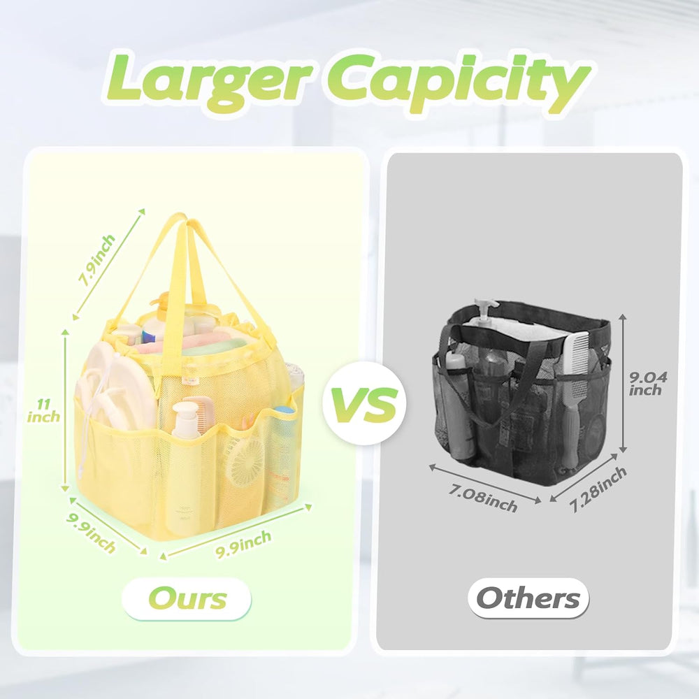 Portable Mesh Shower Caddy with Drawstring for Dorms & Travel