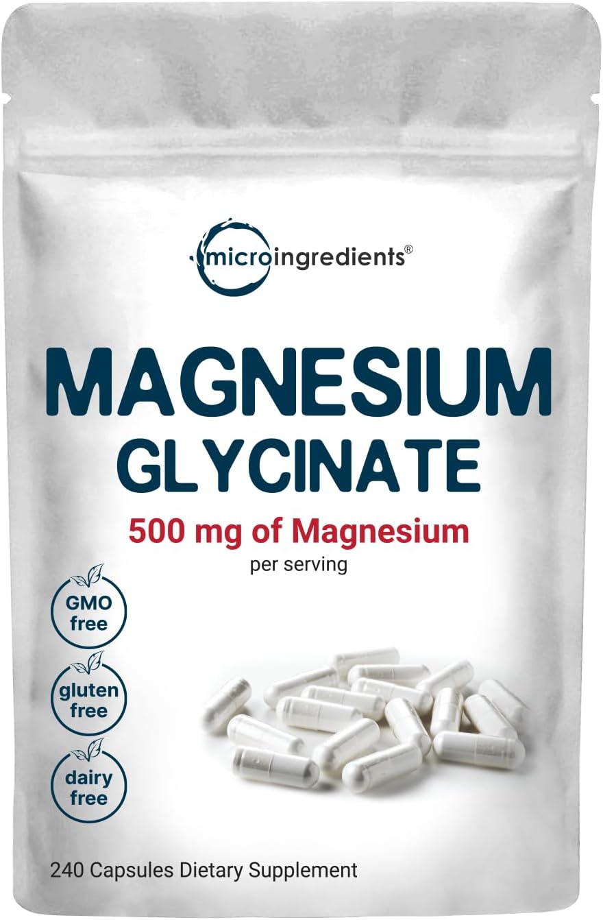 Suplemento Glicinato de magnesio 400 mg con vitamina C 200 u