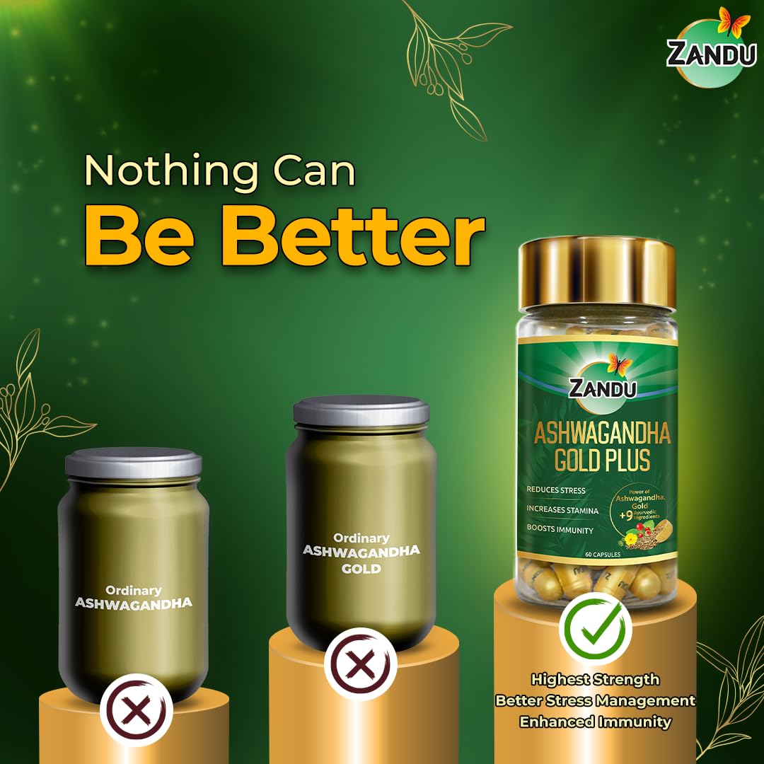 Zandu Ashwagandha Gold Plus: Suplemento Natural Energizante