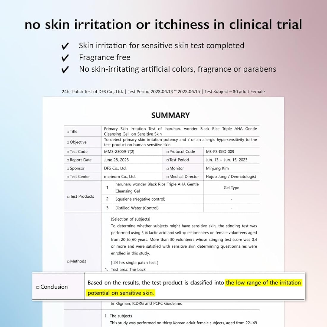 Gel limpiador hidratante suave de 3.38 oz HARUHARU