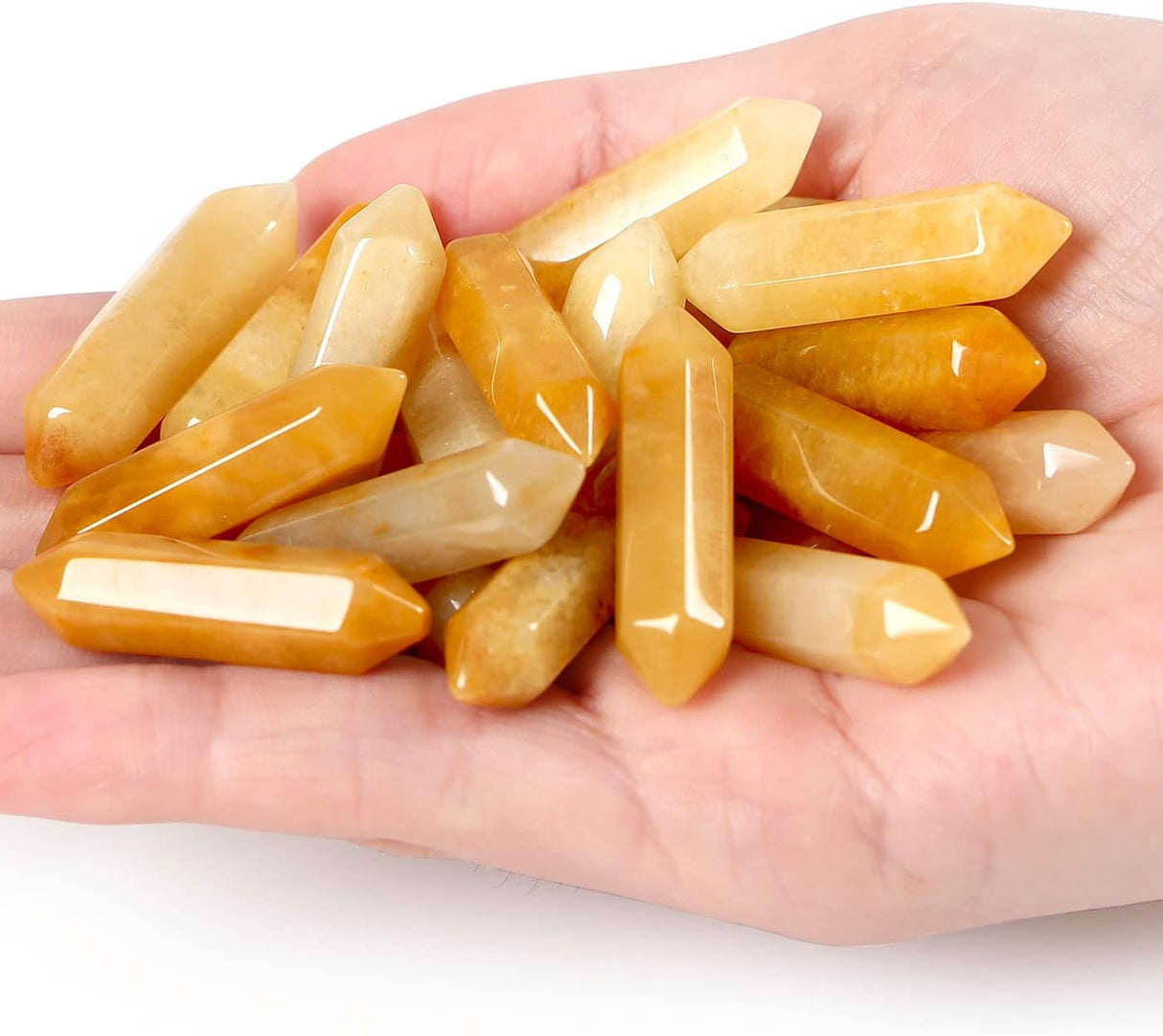 Varitas de Aventurina Amarilla Pulidas para Meditación y Reiki