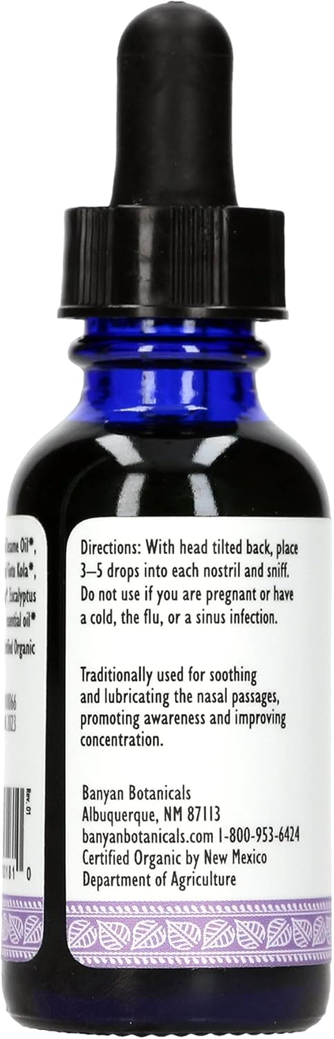 Suplemento Botanicals Aceite de naysa orgánico Gotas nasales