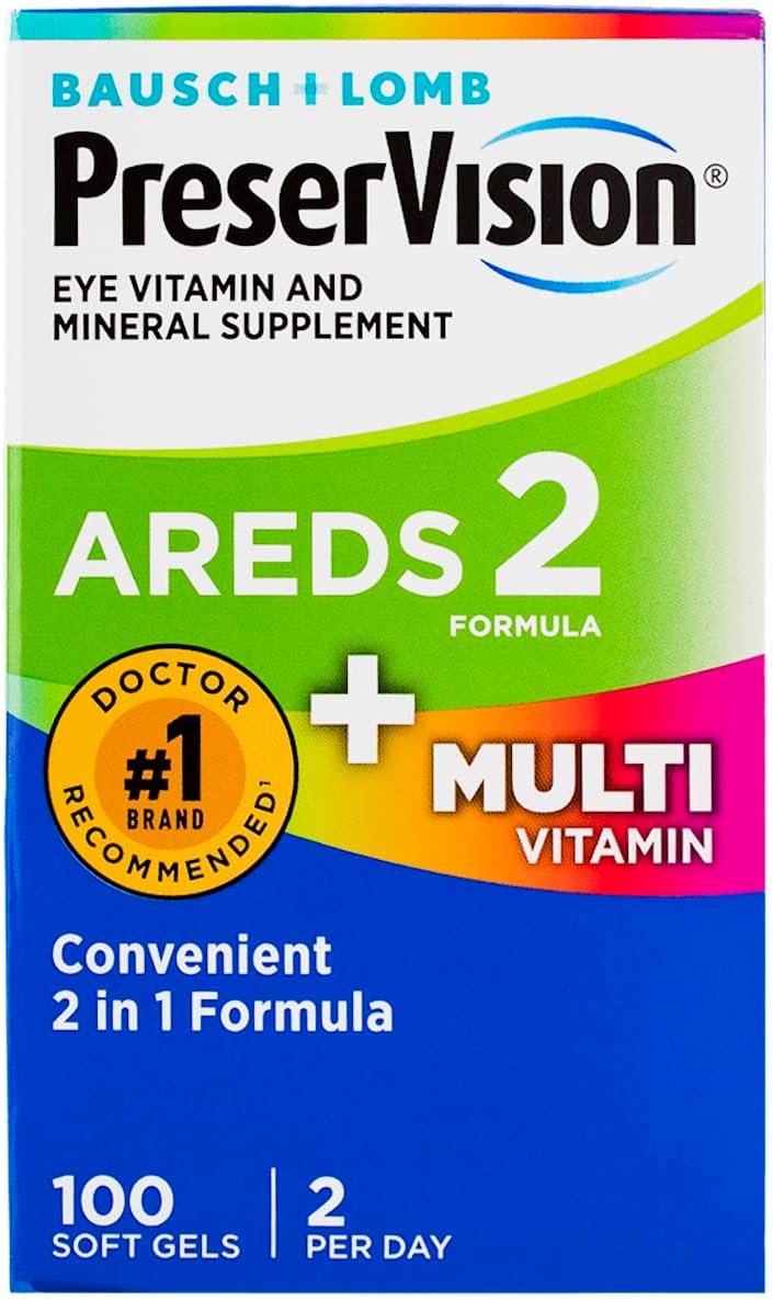Vitaminas para los ojos Bausch & Lomb, 100 geles suaves, 2 pack