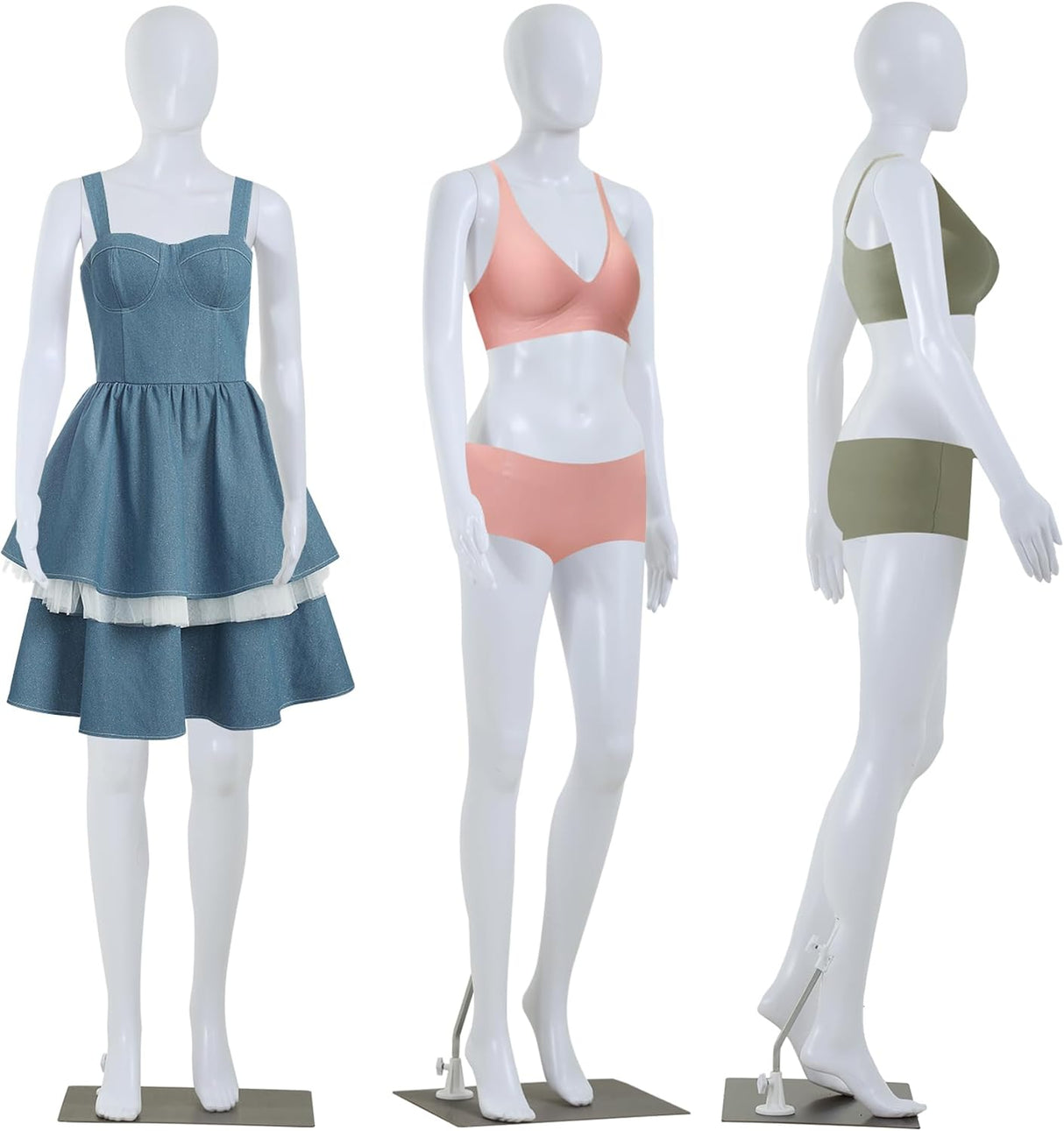 Maniquí Femenino Ajustable con Base de Metal, Modelo 69