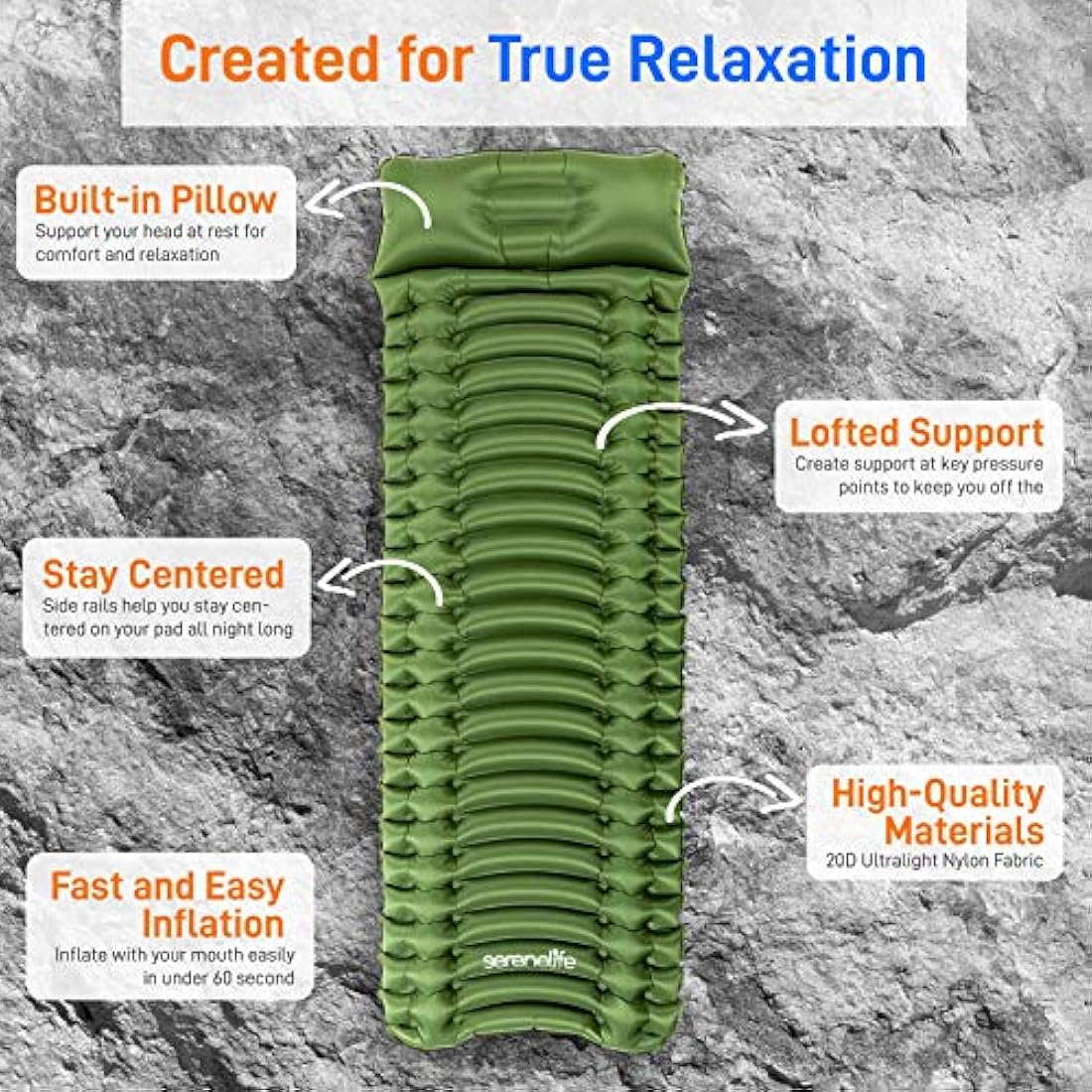 Colchoneta de dormir ultraligera SERENELIFE SLCPG