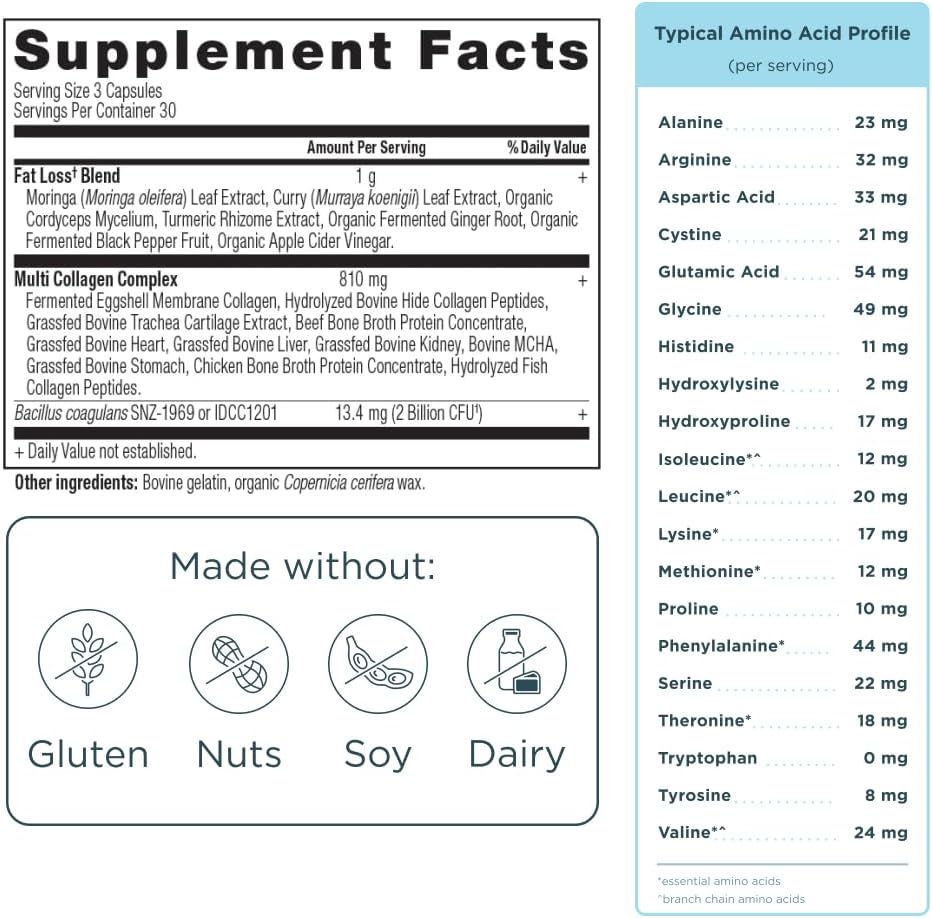 Cápsulas de Colágeno con Probióticos y Vitamina C