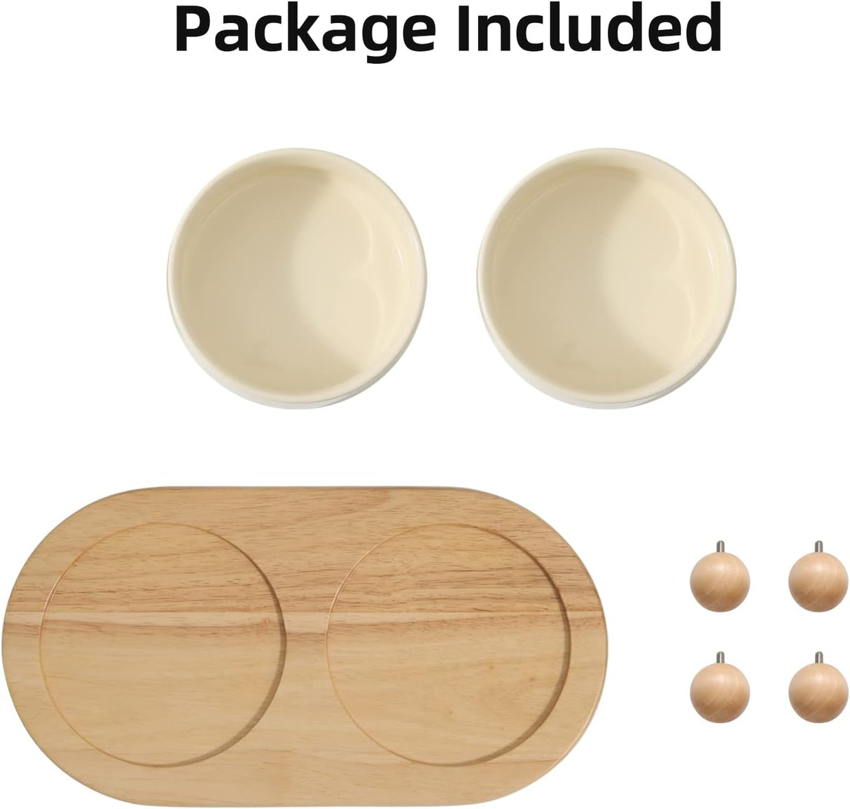 Cuenco elevado de cerámica para comida y agua Havniva