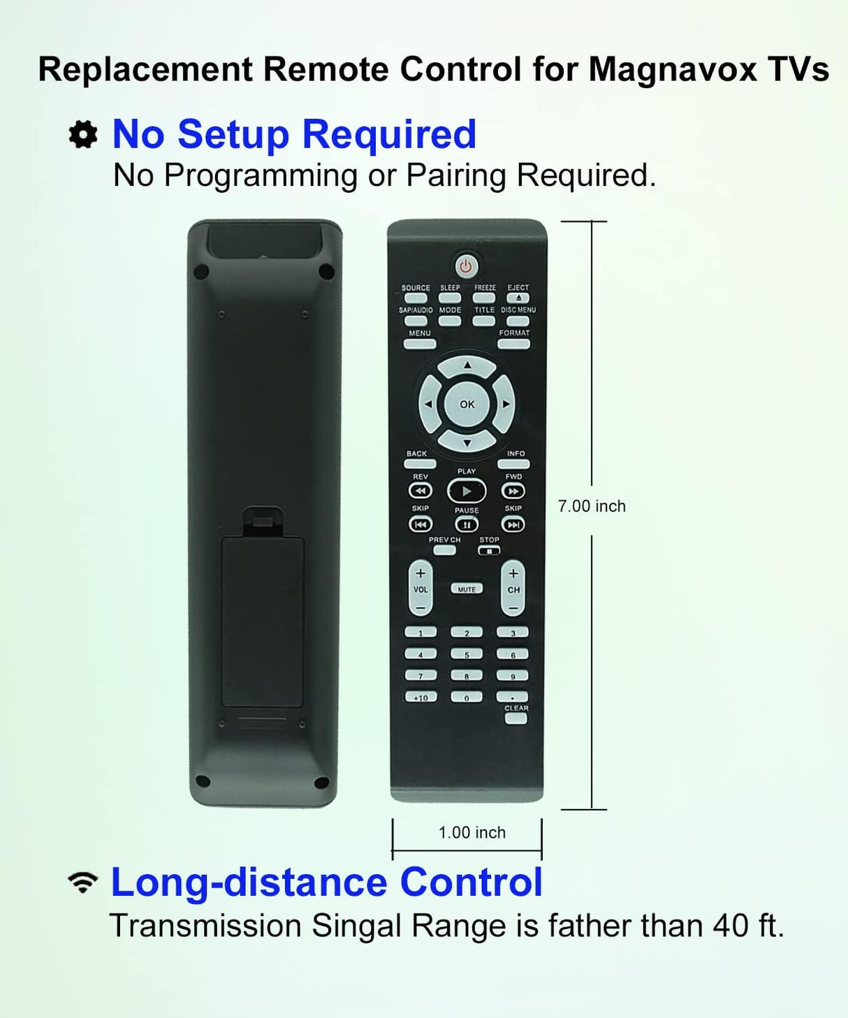 Control Remoto Universal Magnavox para TV DVD Combo 19MD301B