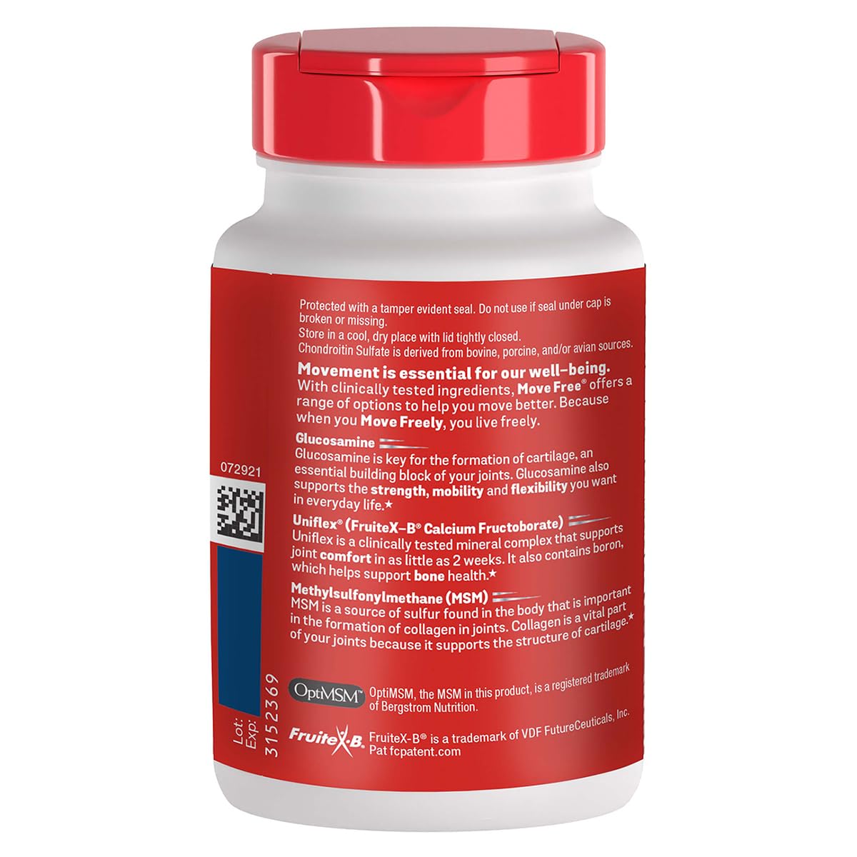 Move Free Avanzado Plus MSM, Glucosamina y Condroitina, 120 ct