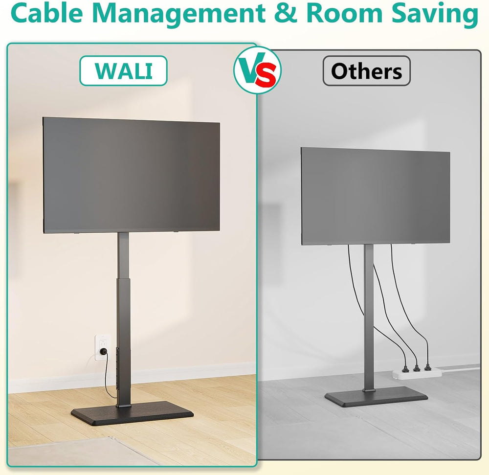 Soporte de TV de suelo con toma de corriente WALI