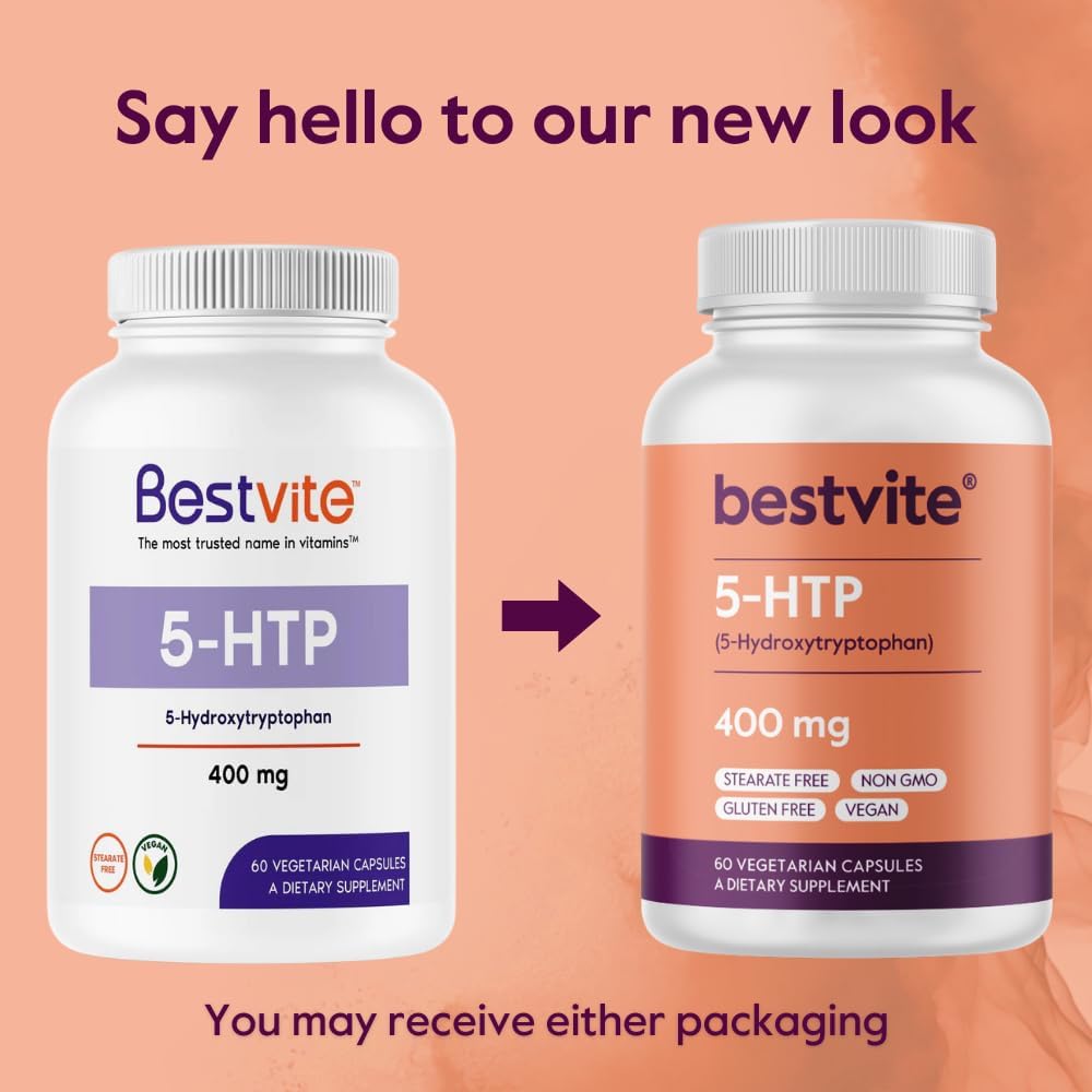 Suplemento 5-HTP 400mg BESTVITE - Vegano y Sin Gluten