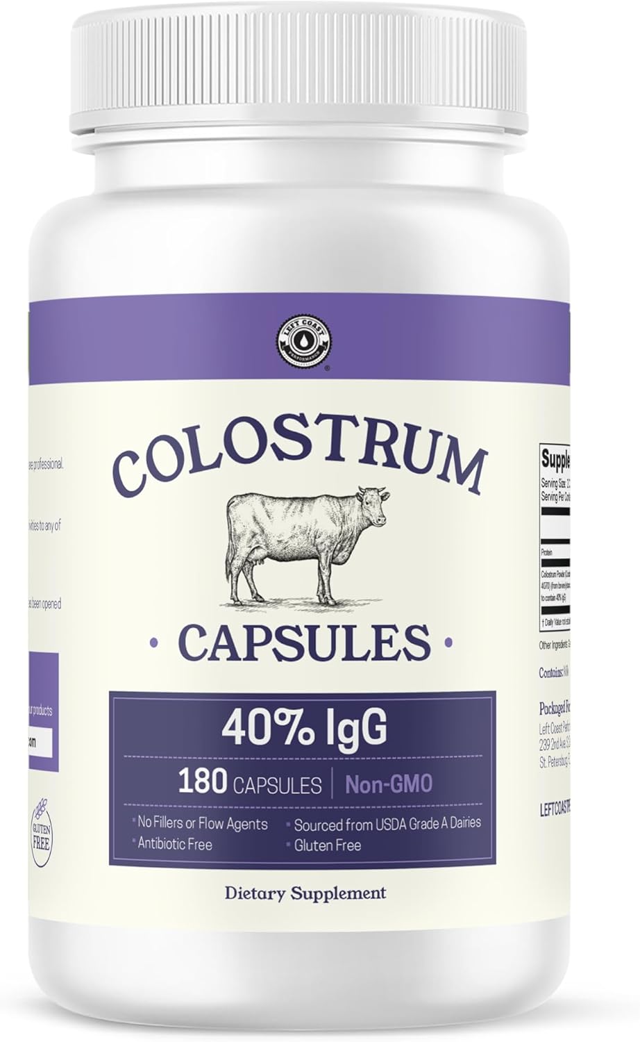 Cápsulas de Colostro 180ct - Inmunidad y Salud Digestiva