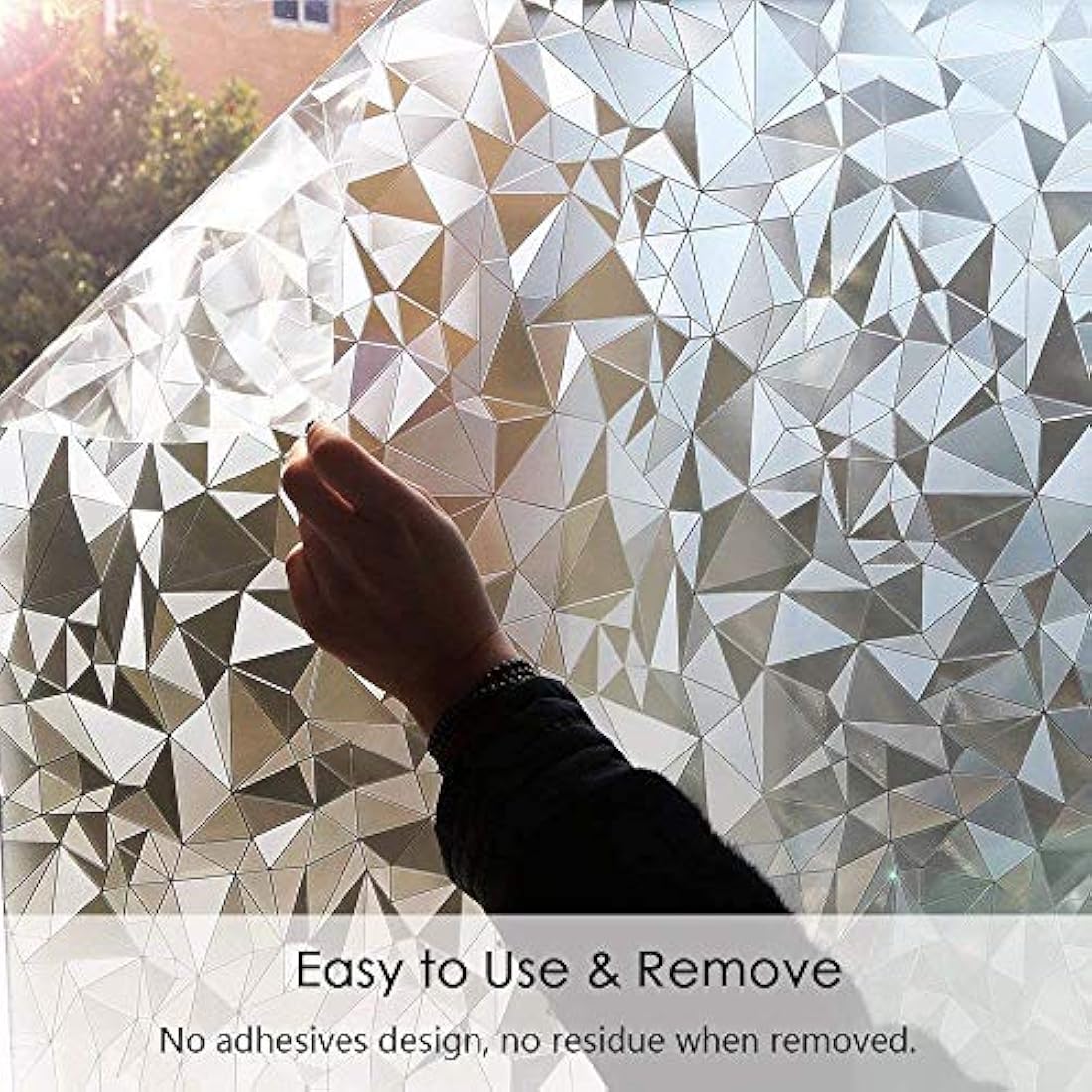 Calcomanía para vidrio de adhesión estática. Perfecta para cuartos de baño