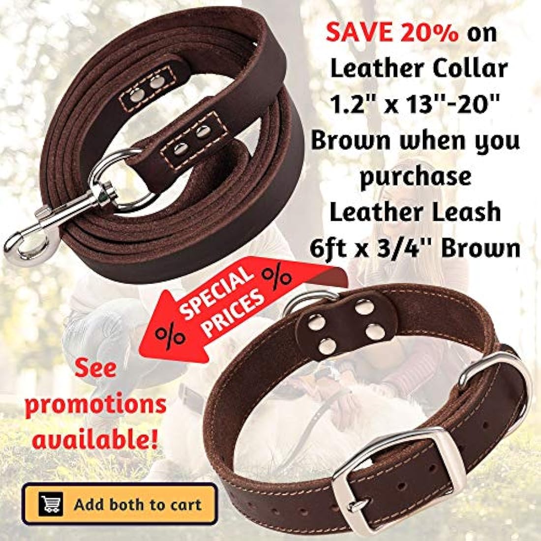 Correa para perro de piel resistente