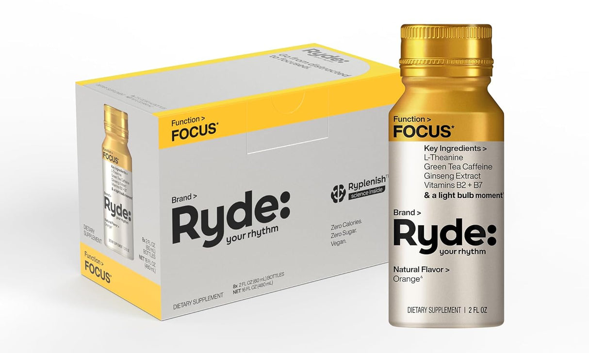 Ryde Shot de Enfoque con Ginseng y Té Verde 8u