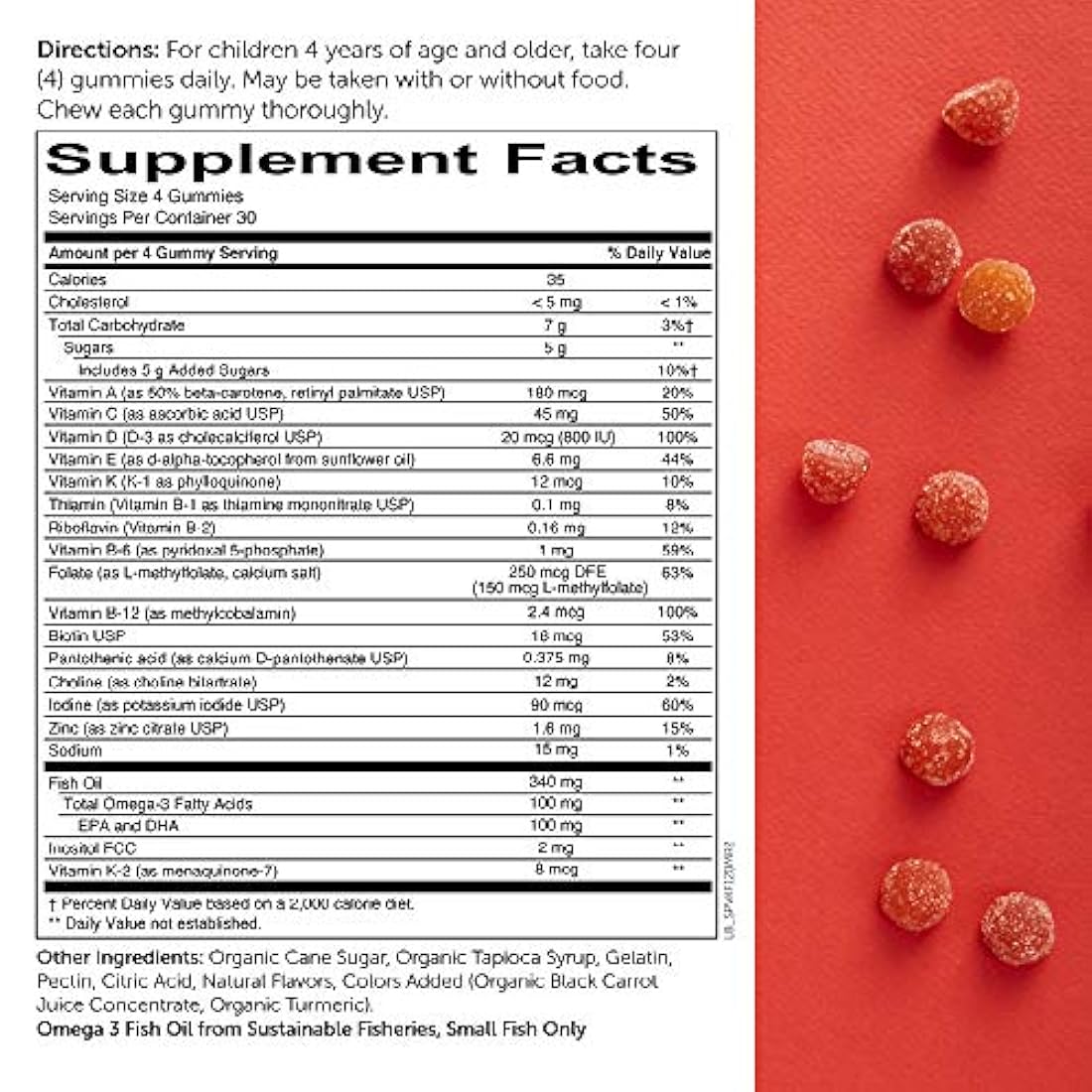 Vitaminas de gomitas para niños SmartyPants KC120 Niños C