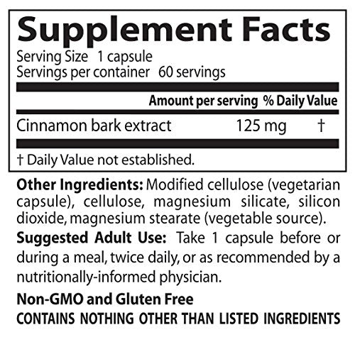 Doctor's Best Extracto de canela Cinnulina Pf 60 cápsulas