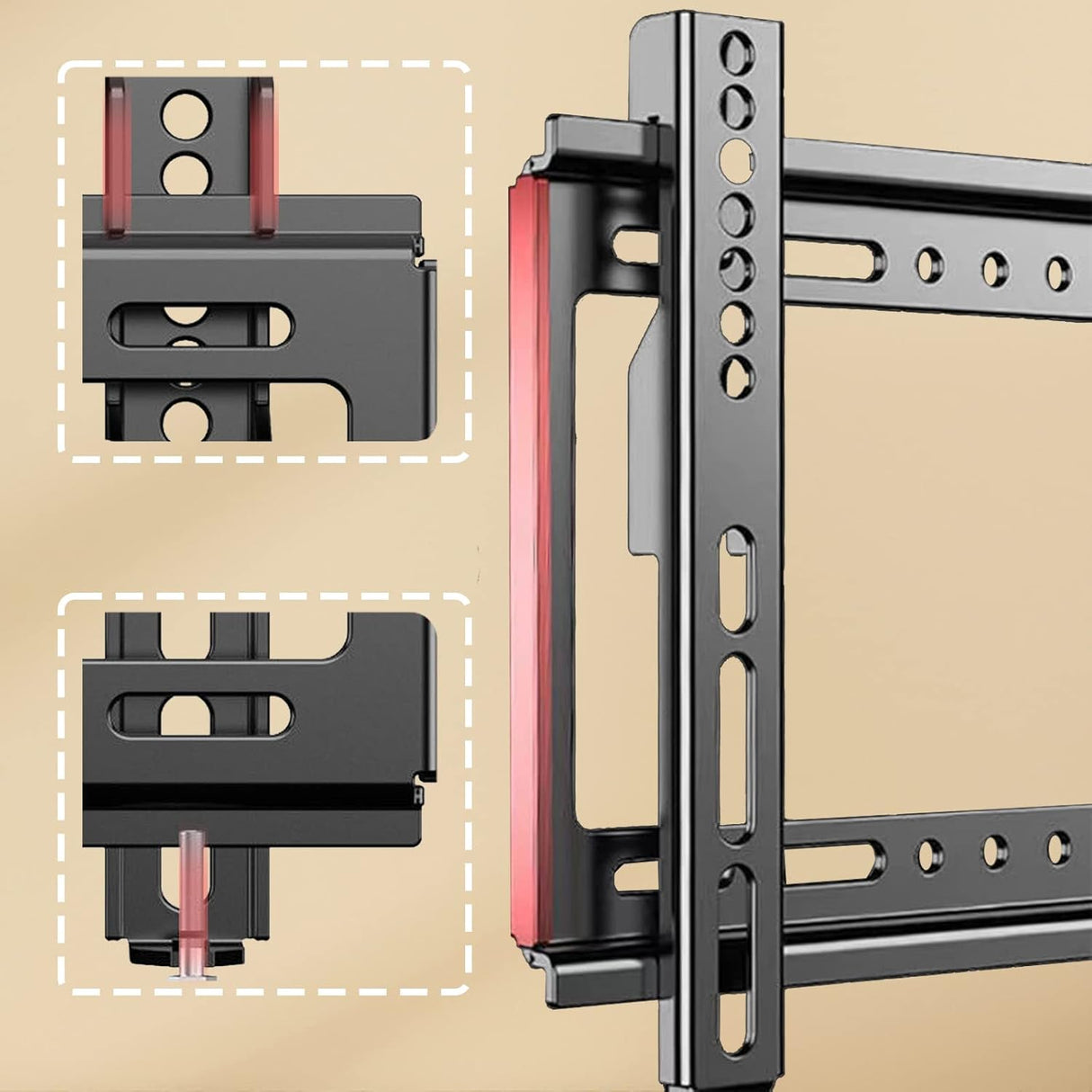 Soporte de TV Nuyoah, fijo y bajo perfil, VESA 200x200mm