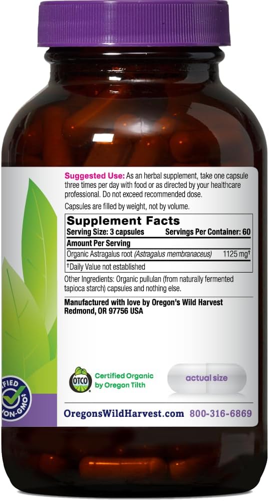 Suplemento Herbal Ashwagandha Oregon's Wild Harvest 180 Cápsulas