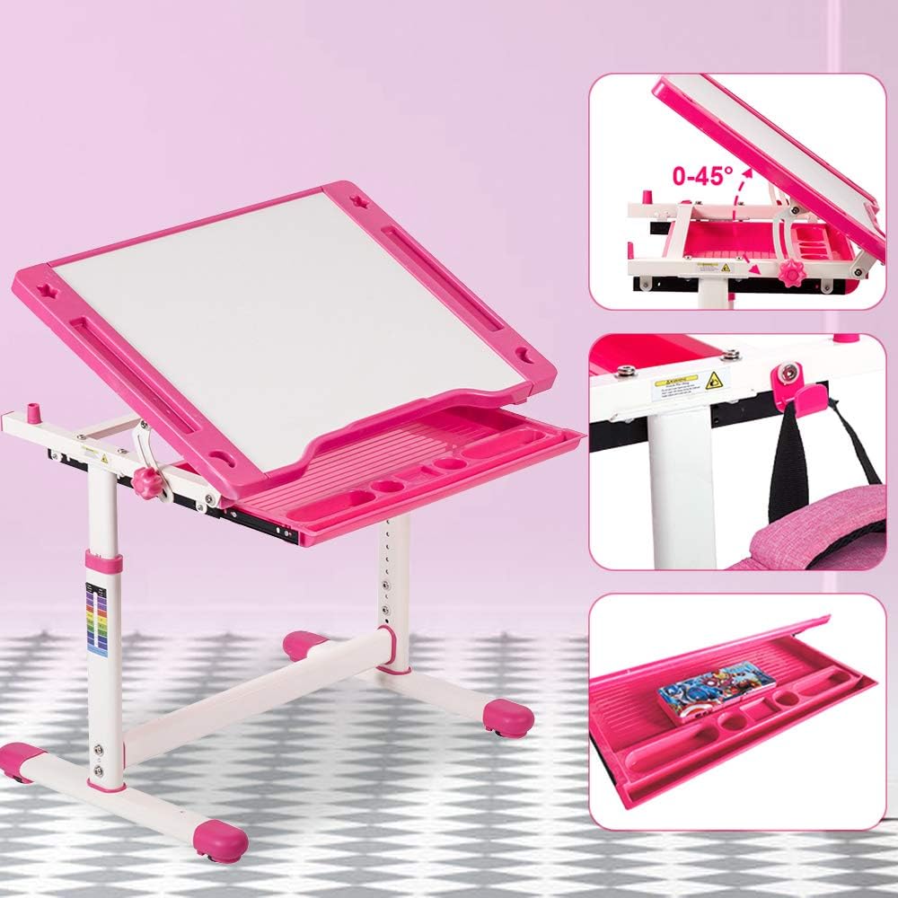 Escritorio y Silla Ajustable con Cajón para Niños