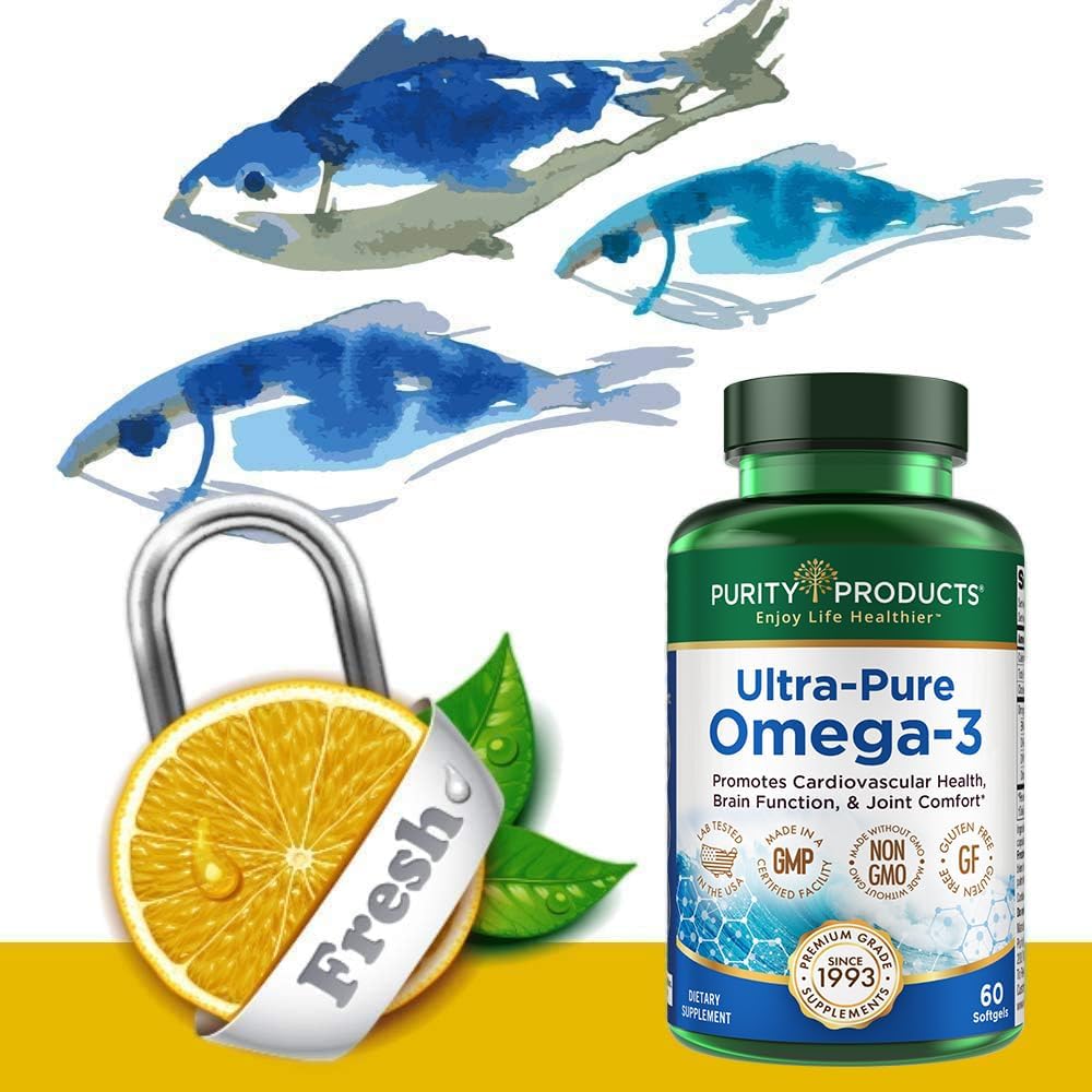 Omega 3 Ultra Puro Purity Products, 60 cápsulas